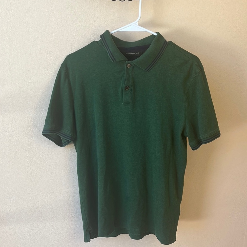 banana republic green polo